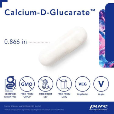 Pure Encapsulations Calcium-D-Glucarate - Accelerated Health Products